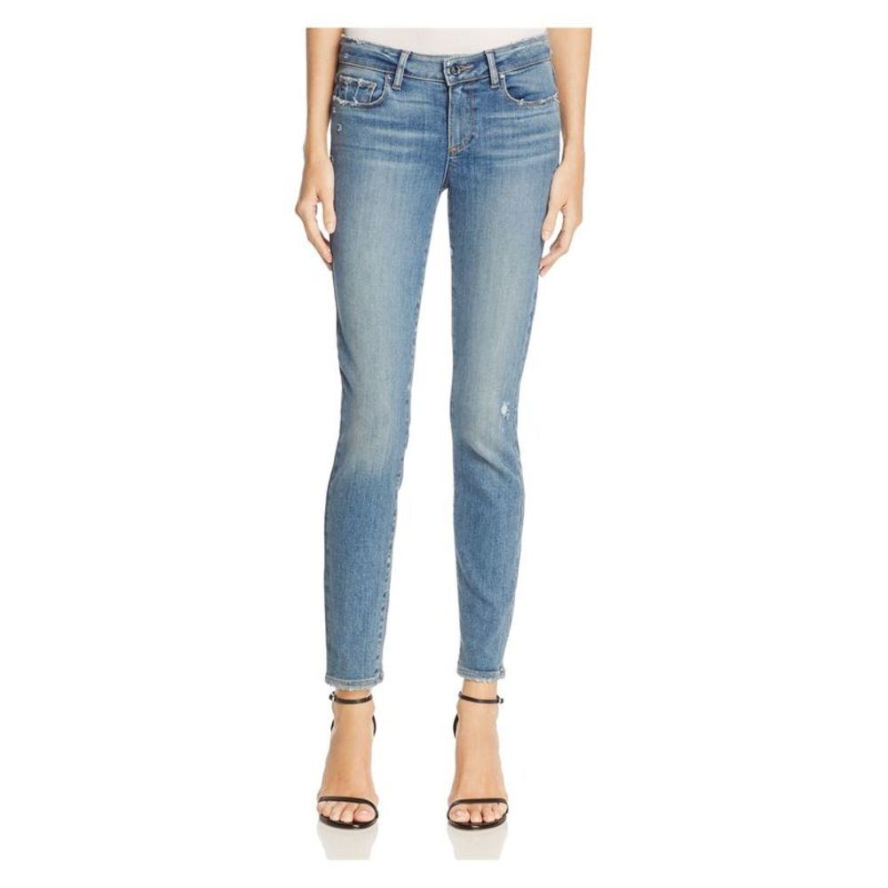 PAIGE DENIM Womens Blue Pocketed Zippered Ankle Jeans 28 Waist